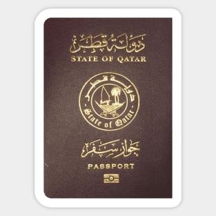 Qatar Passport Cover Sticker